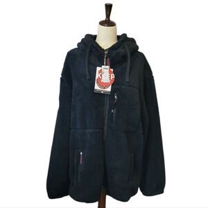 Canada Weather Gear Black Sherpa Fleece Hoodie with Pockets Size 3X